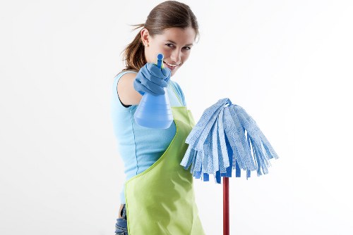 Domestic cleaning service for a modern E1 apartment interior