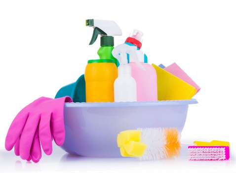 Local team cleaning a vinyl or stone floor in E1