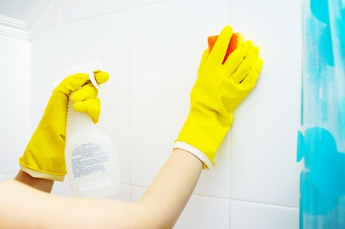Office regular cleaning service in E1 with desks and communal areas