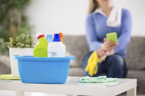 Local short-let cleaning team handling an Airbnb turnover in East London