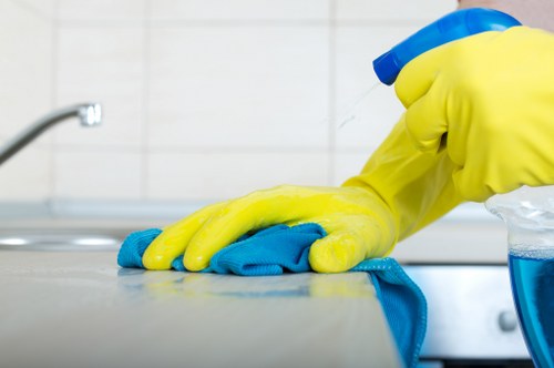 Cleaning service checklist for a property move-out in E1